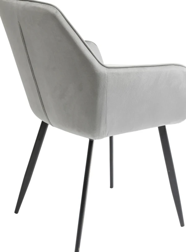 Sedia con braccioli Kayla grigio - KARE