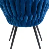 SEDIA CON BRACCIOLI KNOT BLU - KARE