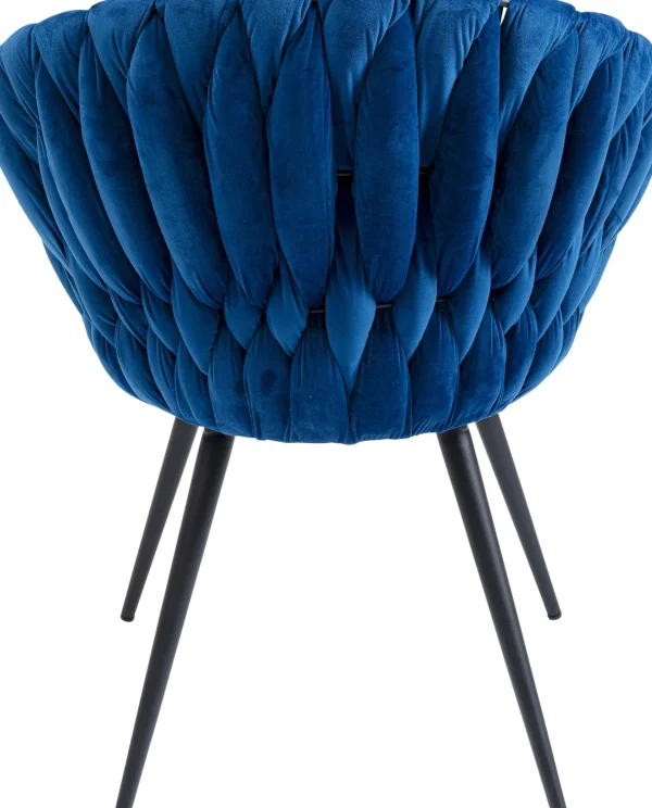SEDIA CON BRACCIOLI KNOT BLU - KARE