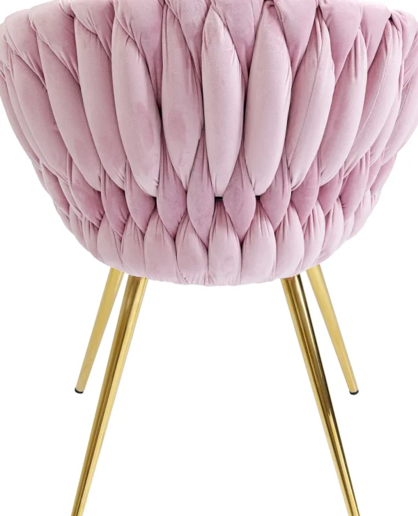 Sedia con braccioli Knot rosa - KARE