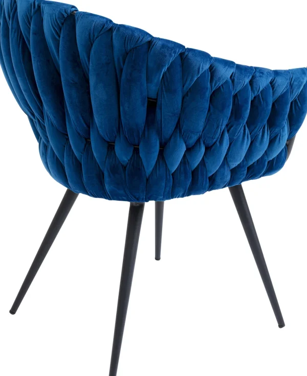 SEDIA CON BRACCIOLI KNOT BLU - KARE