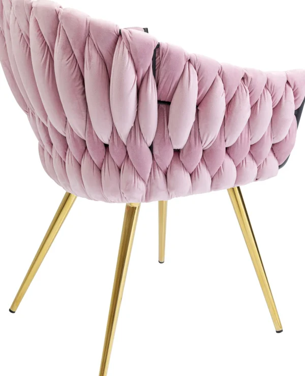 Sedia con braccioli Knot rosa - KARE