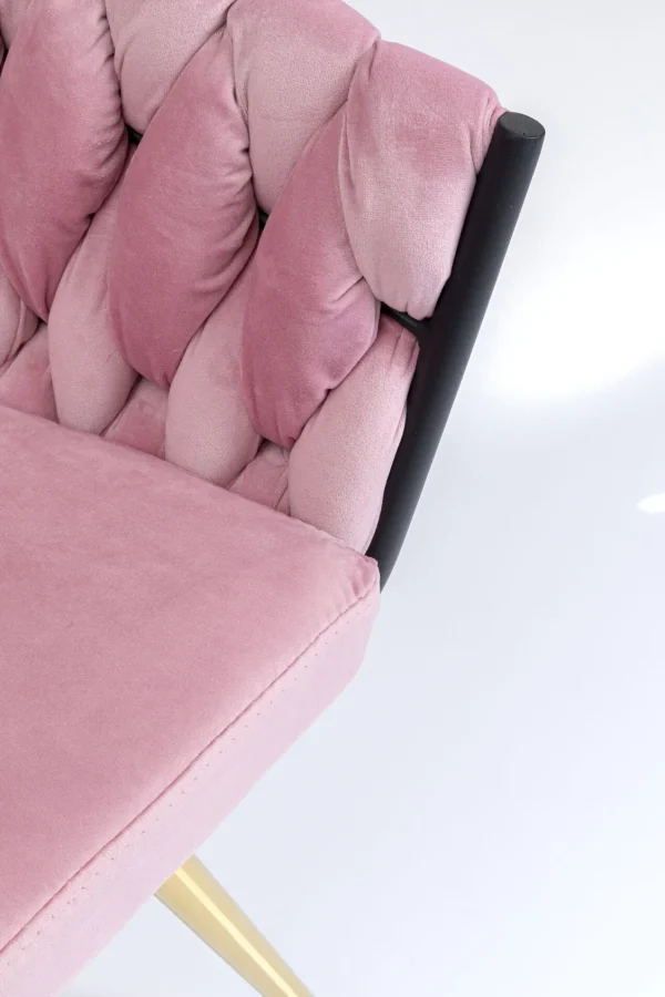 Sedia con braccioli Knot rosa - KARE