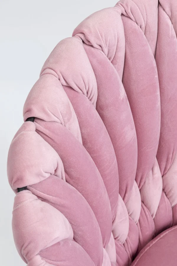 Sedia con braccioli Knot rosa - KARE