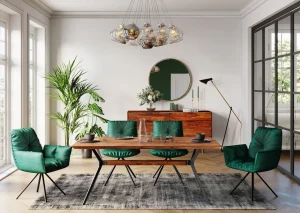 SEDIA CON BRACCIOLI MILA VERDE - KARE