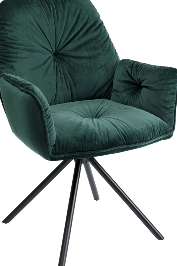SEDIA CON BRACCIOLI MILA VERDE - KARE