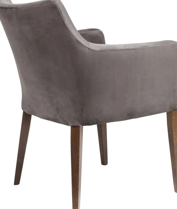 SEDIA CON BRACCIOLI MODE VELLUTO GRIGIO - KARE