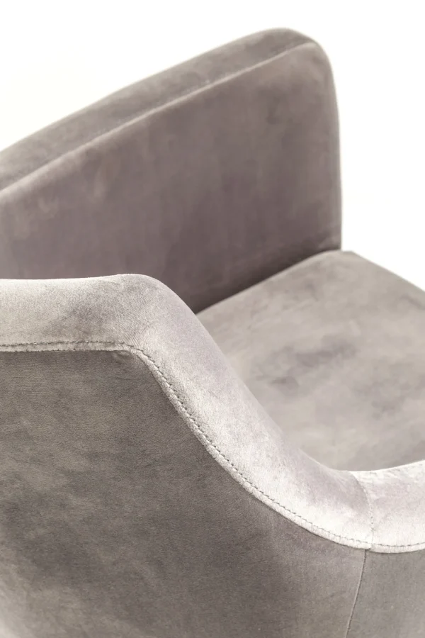 SEDIA CON BRACCIOLI MODE VELLUTO GRIGIO - KARE