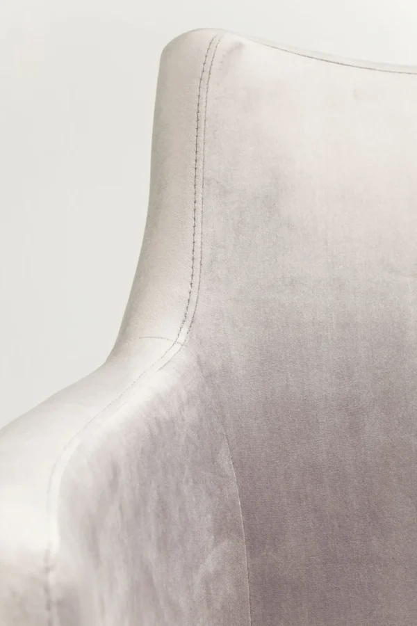 SEDIA CON BRACCIOLI MODE VELLUTO GRIGIO - KARE