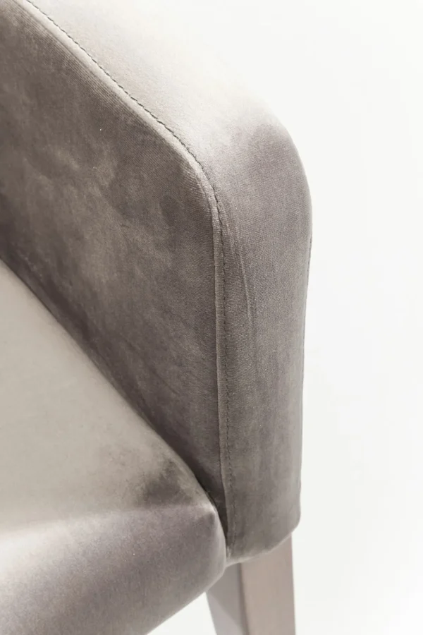 SEDIA CON BRACCIOLI MODE VELLUTO GRIGIO - KARE