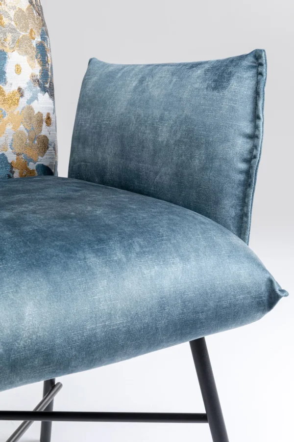 Sedia con braccioli Nothing Hill blu - KARE