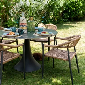 Sedia con braccioli Palma beige - KARE