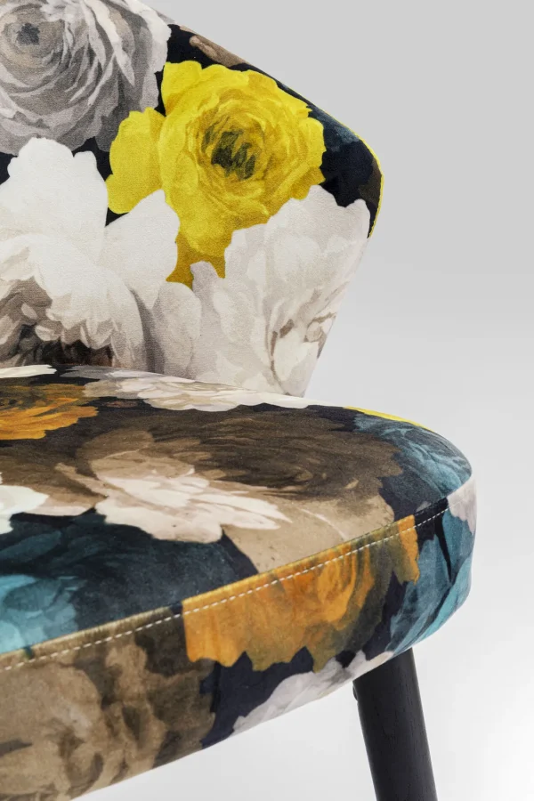 SEDIA CON BRACCIOLI PEONY FLOWER GIALLO - KARE