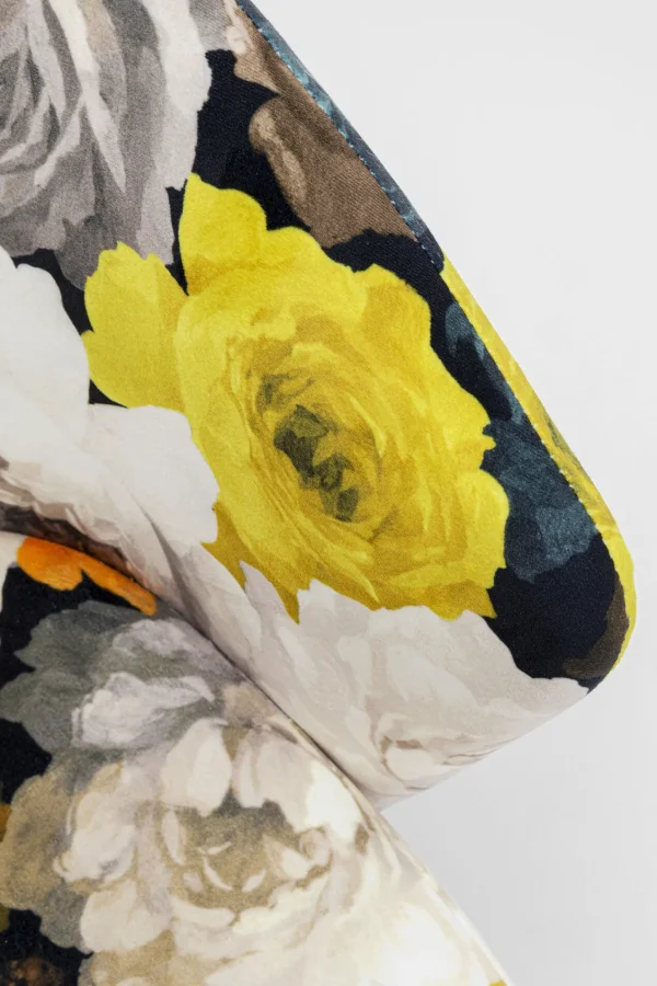 SEDIA CON BRACCIOLI PEONY FLOWER GIALLO - KARE