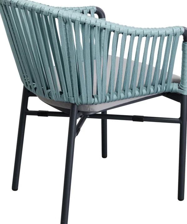Sedia con braccioli Santanyi blu petrolio - KARE
