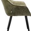 Sedia con braccioli Thelma Melange Verde - KARE