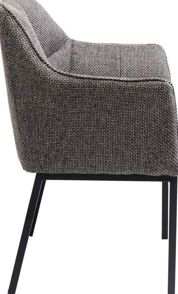 Sedia con braccioli ThinkThank grigia - KARE
