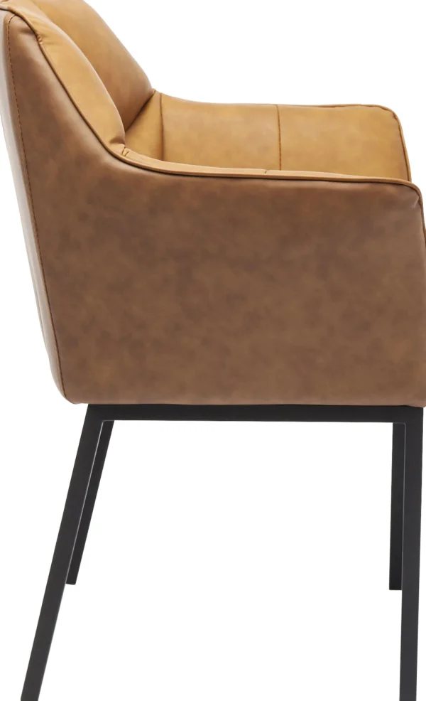 Sedia con braccioli ThinkThank marrone - KARE