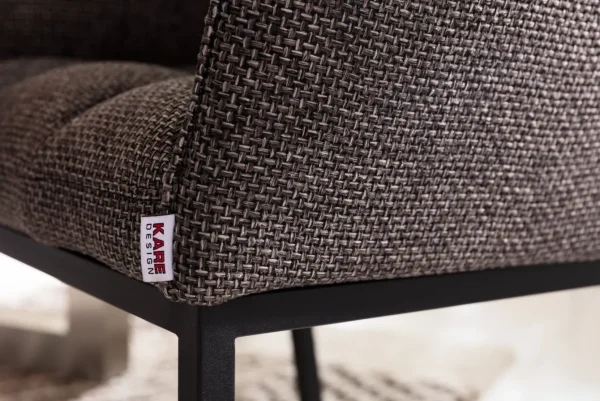 Sedia con braccioli ThinkThank grigia - KARE