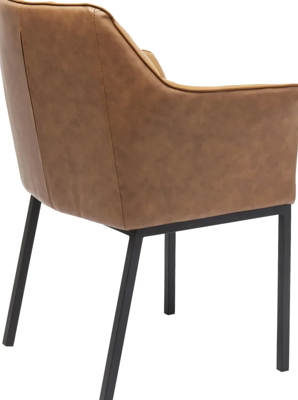 Sedia con braccioli ThinkThank marrone - KARE