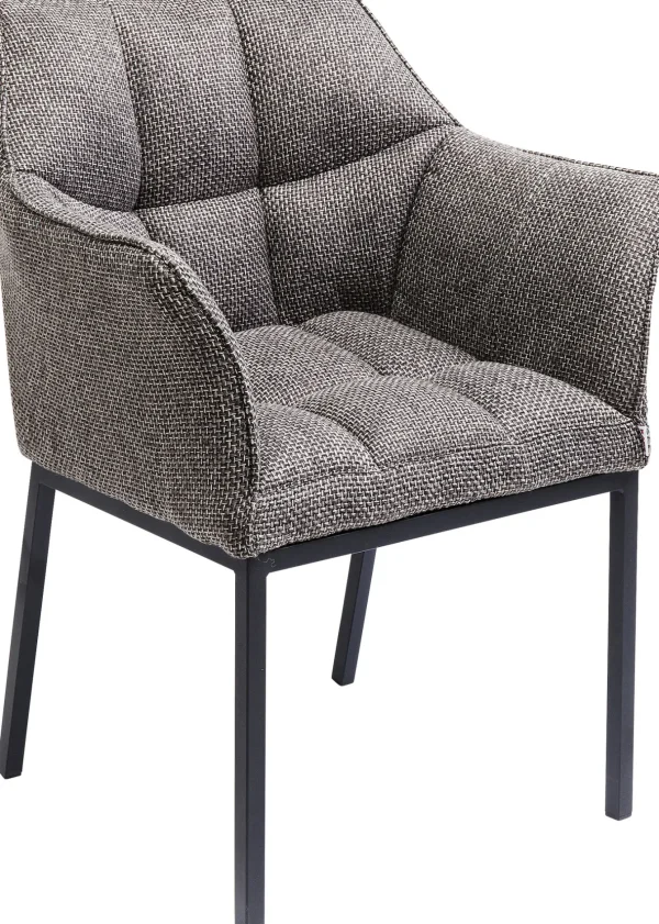 Sedia con braccioli ThinkThank grigia - KARE