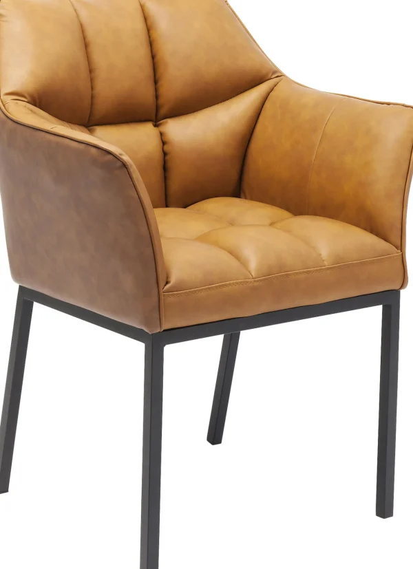 Sedia con braccioli ThinkThank marrone - KARE
