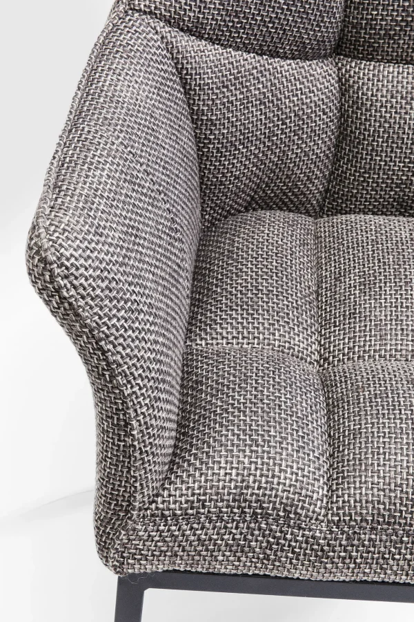 Sedia con braccioli ThinkThank grigia - KARE