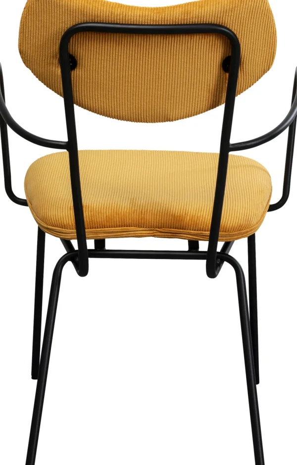Sedia con braccioli Viola giallo - KARE