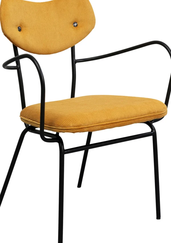 Sedia con braccioli Viola giallo - KARE