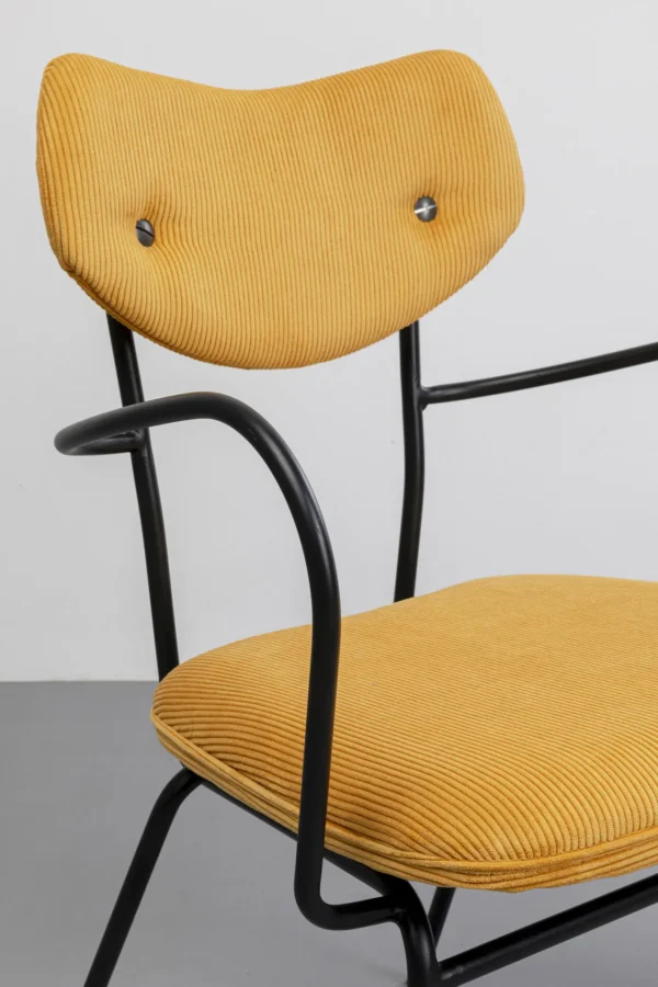 Sedia con braccioli Viola giallo - KARE