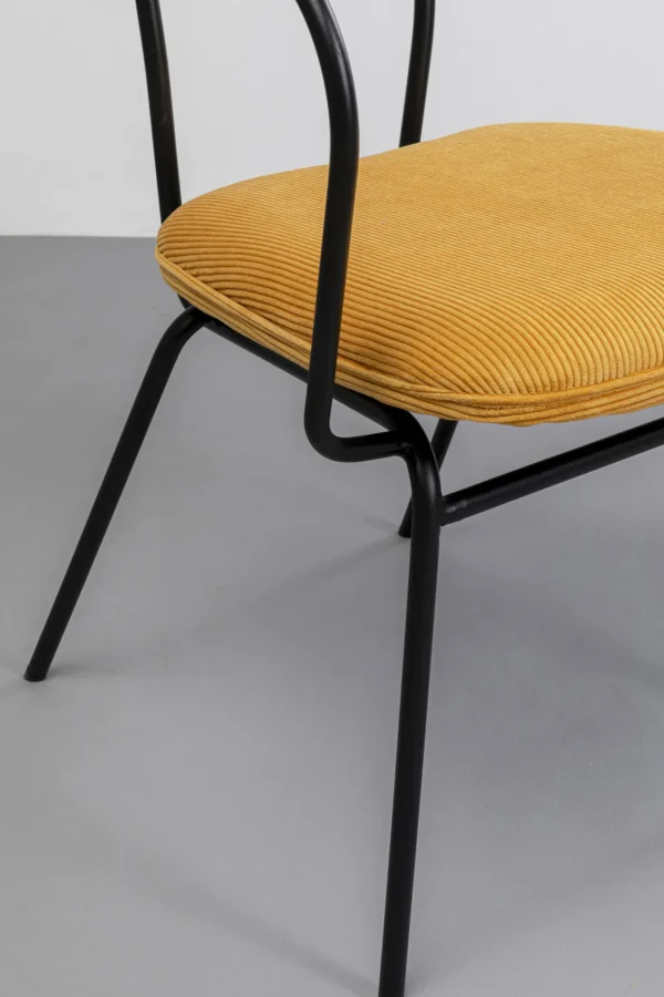 Sedia con braccioli Viola giallo - KARE