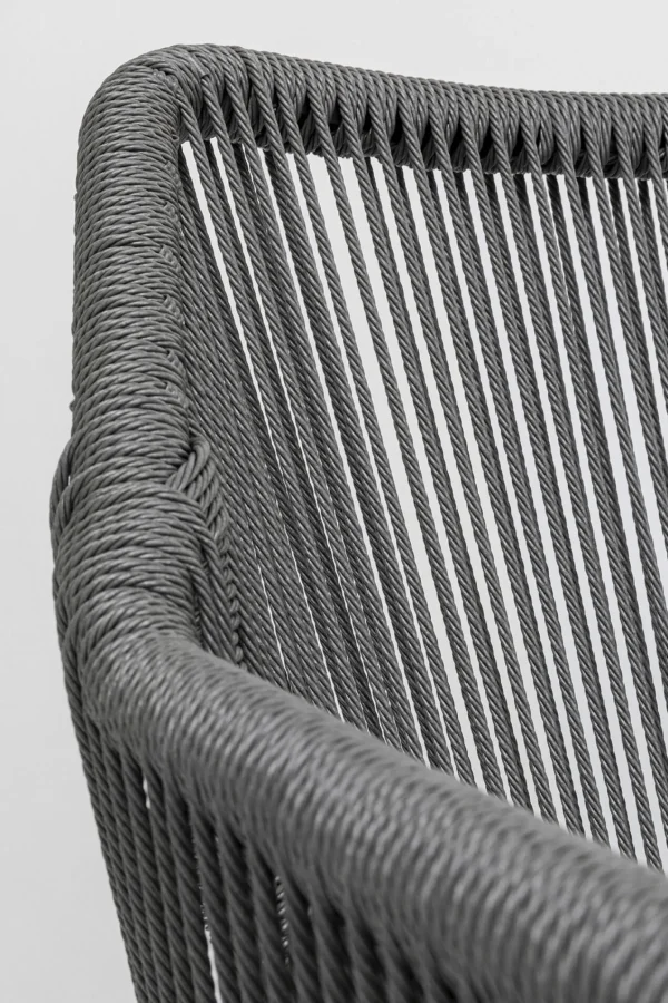 Sedia con braccioli Wave grigio - KARE