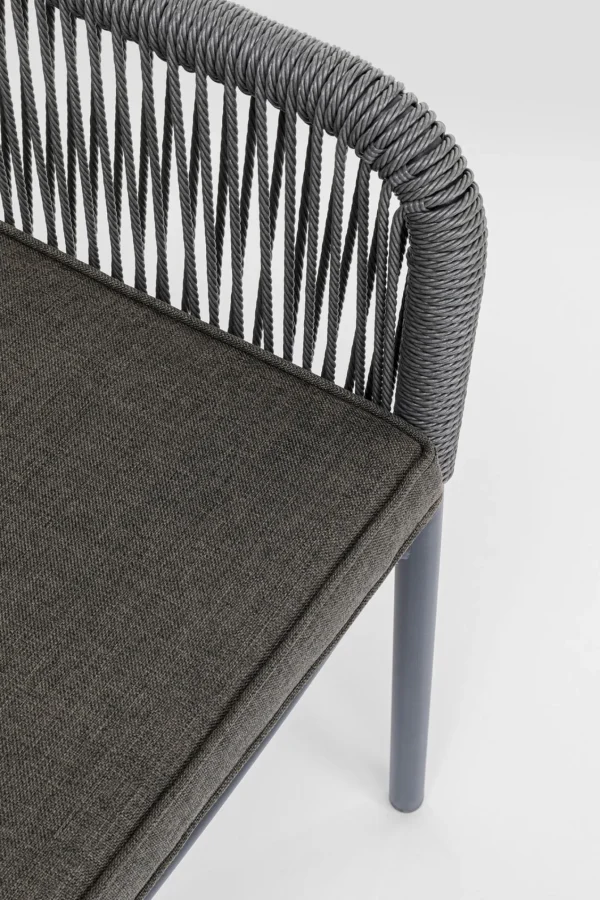 Sedia con braccioli Wave grigio - KARE