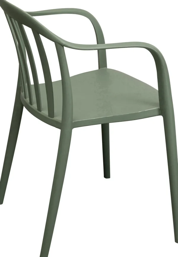 Sedia con braccioliFlores grigio-verde - KARE