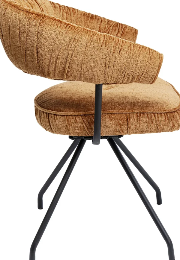 Sedia girevole Arabella arancione - KARE
