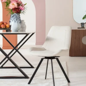 Sedia girevole Baron crema - KARE