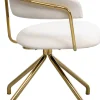 Sedia girevole Belle velluto creme - KARE