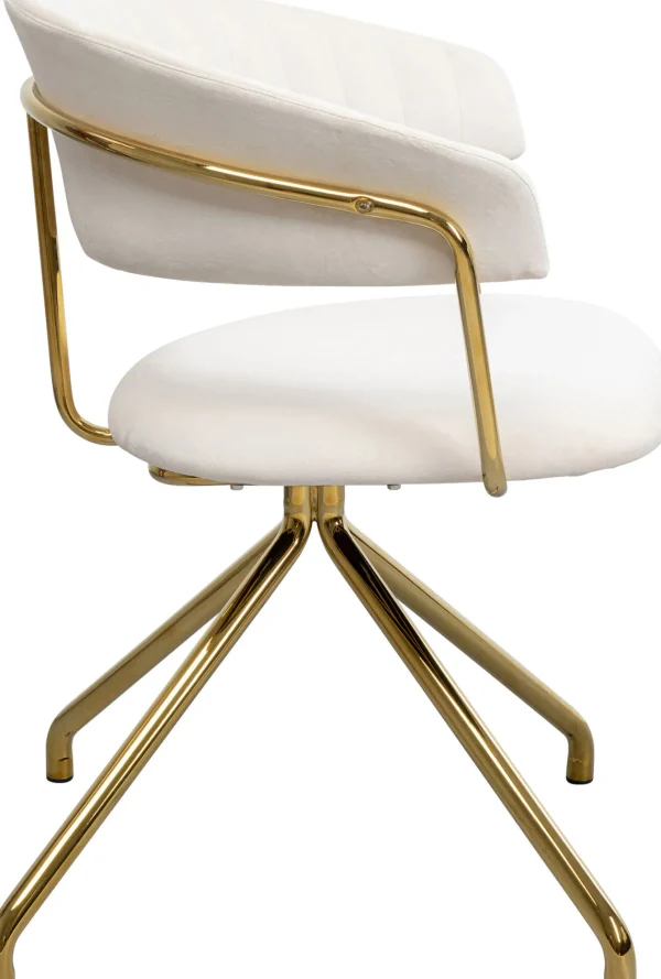 Sedia girevole Belle velluto creme - KARE