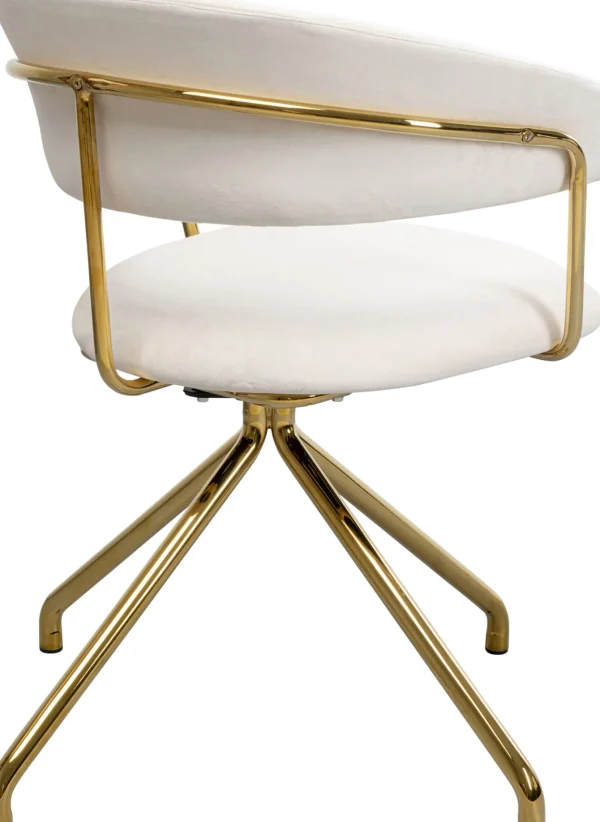 Sedia girevole Belle velluto creme - KARE