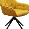 Sedia girevole Carlito Mesh giallo - KARE