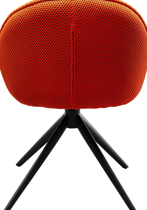 Sedia girevole Carlito Mesh arancione - KARE