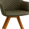 Sedia girevole Coco Wood Verde - KARE
