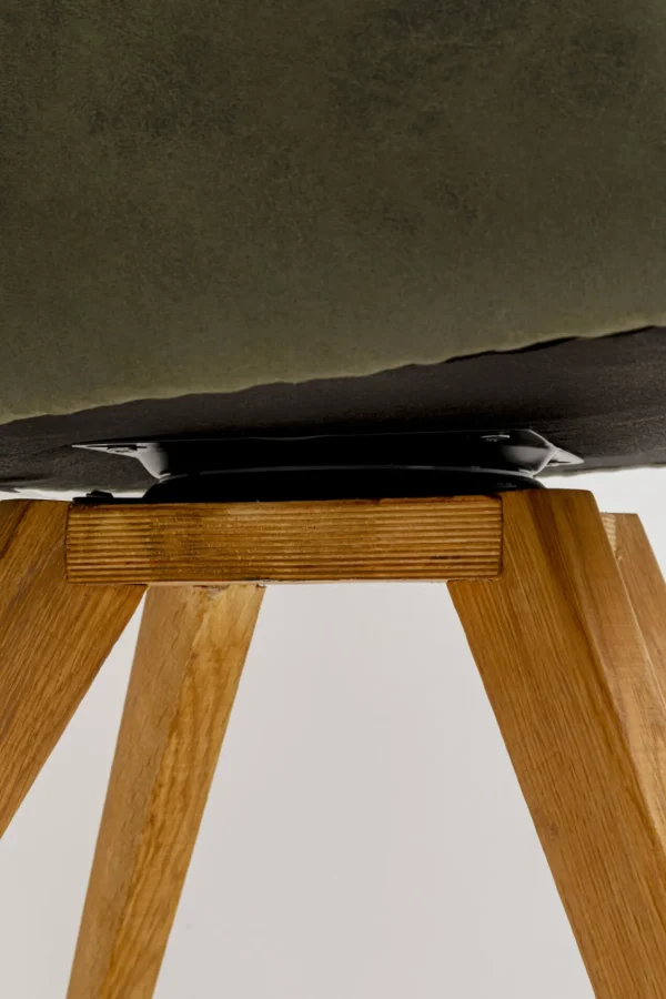 Sedia girevole Coco Wood Verde - KARE