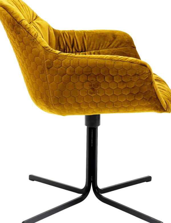 SEDIA GIREVOLE COLMAR GIALLO - KARE