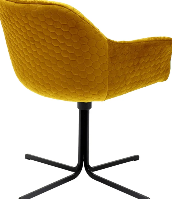 SEDIA GIREVOLE COLMAR GIALLO - KARE