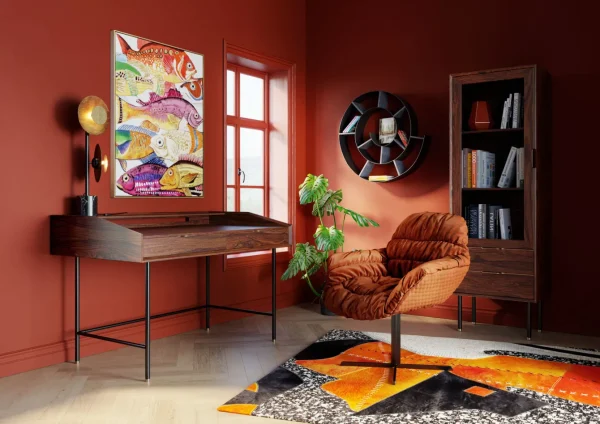 SEDIA GIREVOLE COLMAR ROSSO - KARE