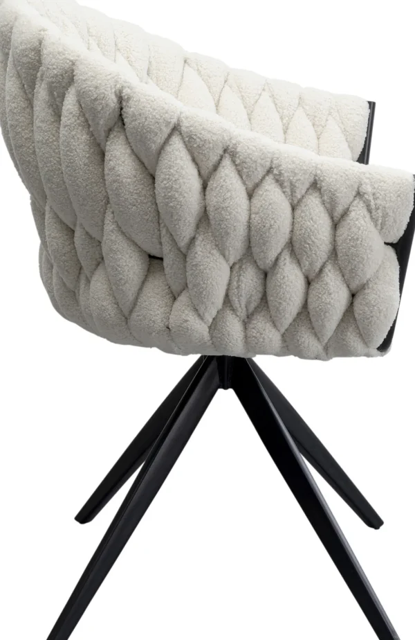 Sedia girevole Knot Boucle - KARE