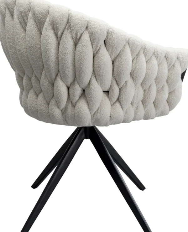 Sedia girevole Knot Boucle - KARE
