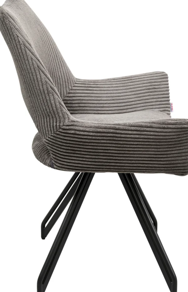 Sedia girevole Rich grigio scuro - KARE