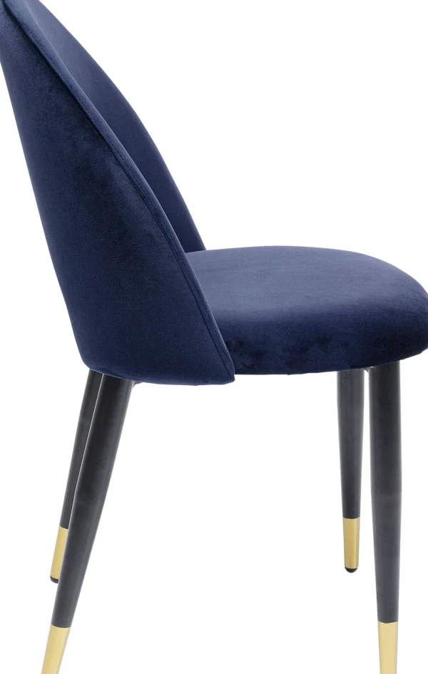 Sedia Iris in velluto blu (2/set) - KARE